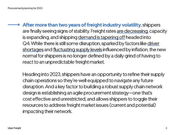 Uber Freight Procurement Planning for 2023 - Page 2