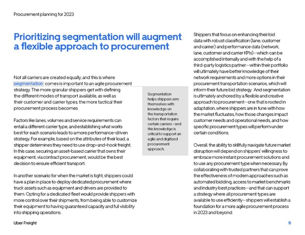 Uber Freight Procurement Planning for 2023 - Page 6